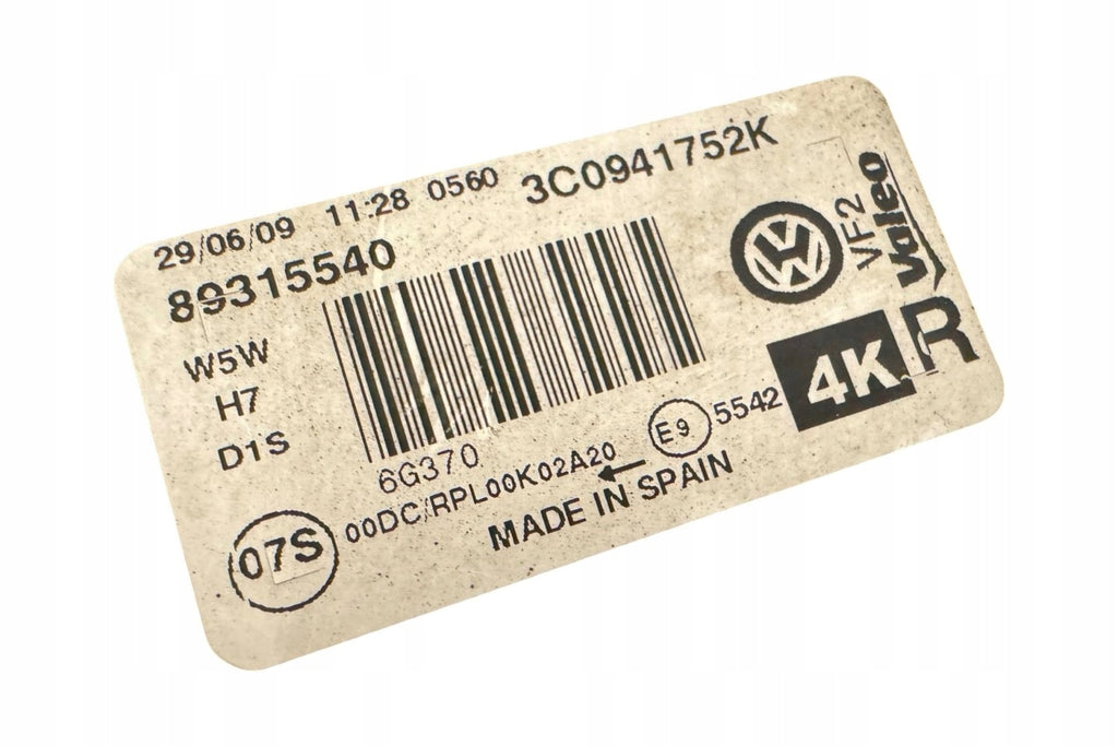 Frontscheinwerfer VW Passat 3C0941752K Xenon Rechts Scheinwerfer Headlight SCH1277047375lg