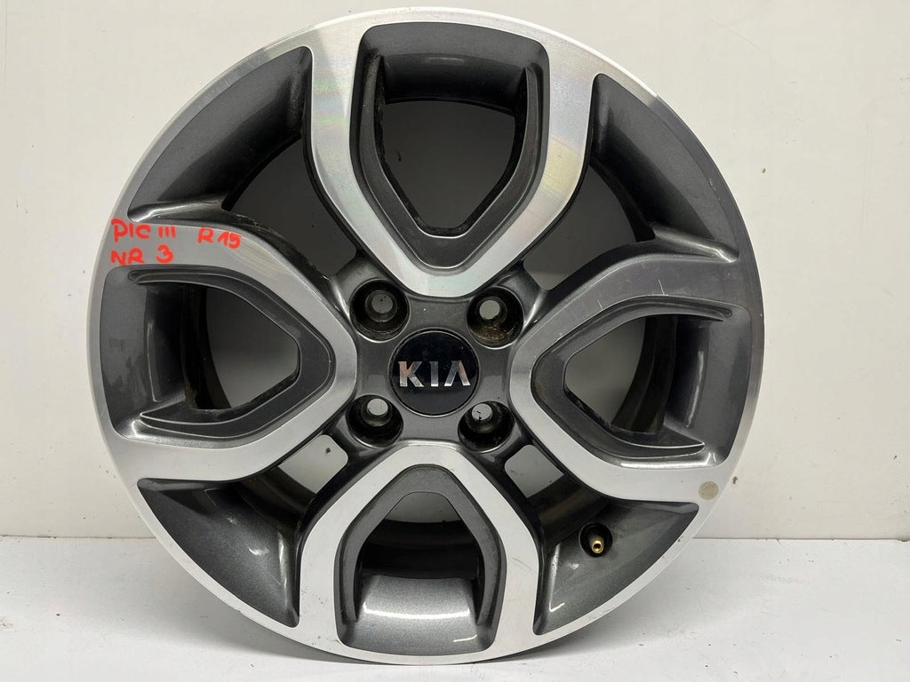 1x Alufelge 15 Zoll 6.0" 4x100 51ET Glanz Graphit 52910-G6300 Kia Picanto FEL6282267654cc