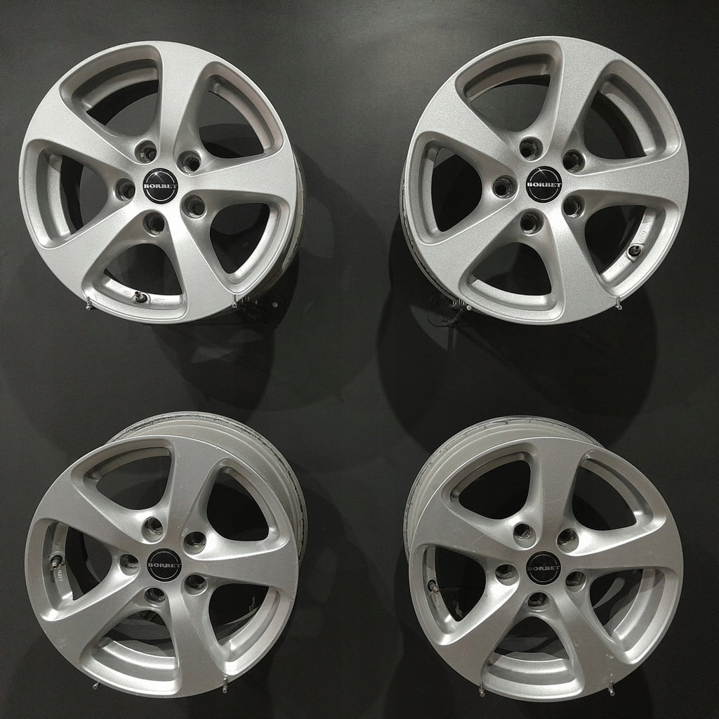 4x Alufelge 16 Zoll 7.0" 5x120 34ET Glanz Silber BMW 3 E91 F30 E90 F31 Rim Wheel FEL5531303484zr