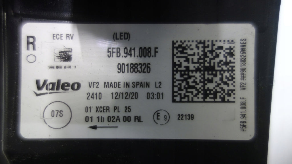 Frontscheinwerfer Seat Leon 5FB941008F LED Rechts Scheinwerfer Headlight