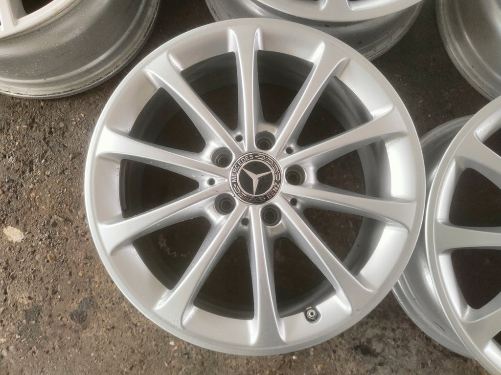 1x Alufelge 17 Zoll 6.5" 5x112 44ET Glanz Silber A1774011300 Mercedes-Benz Cla FEL1744002314nh