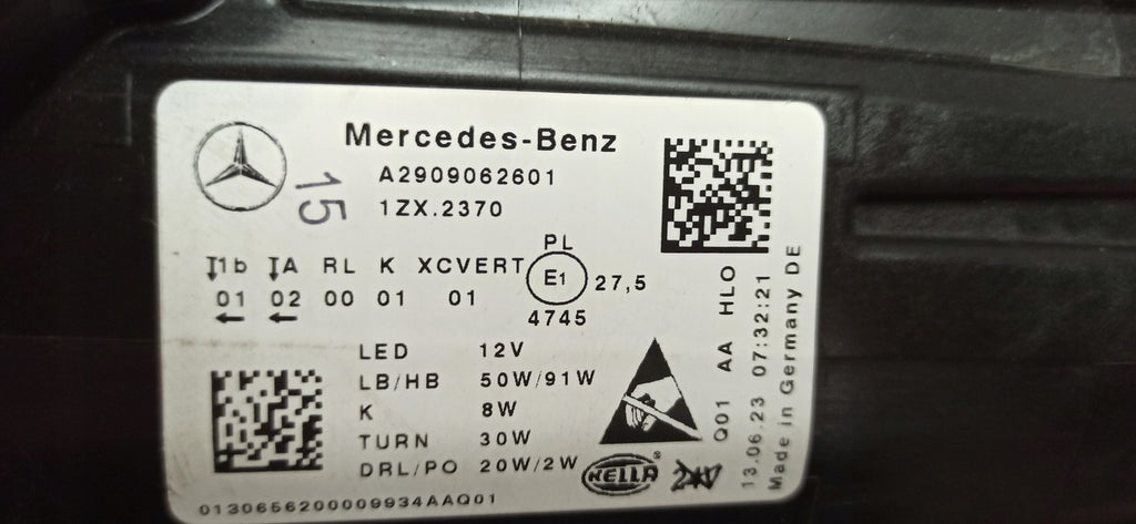 Frontscheinwerfer Mercedes-Benz Amg A2909062601 LED Rechts oder Links