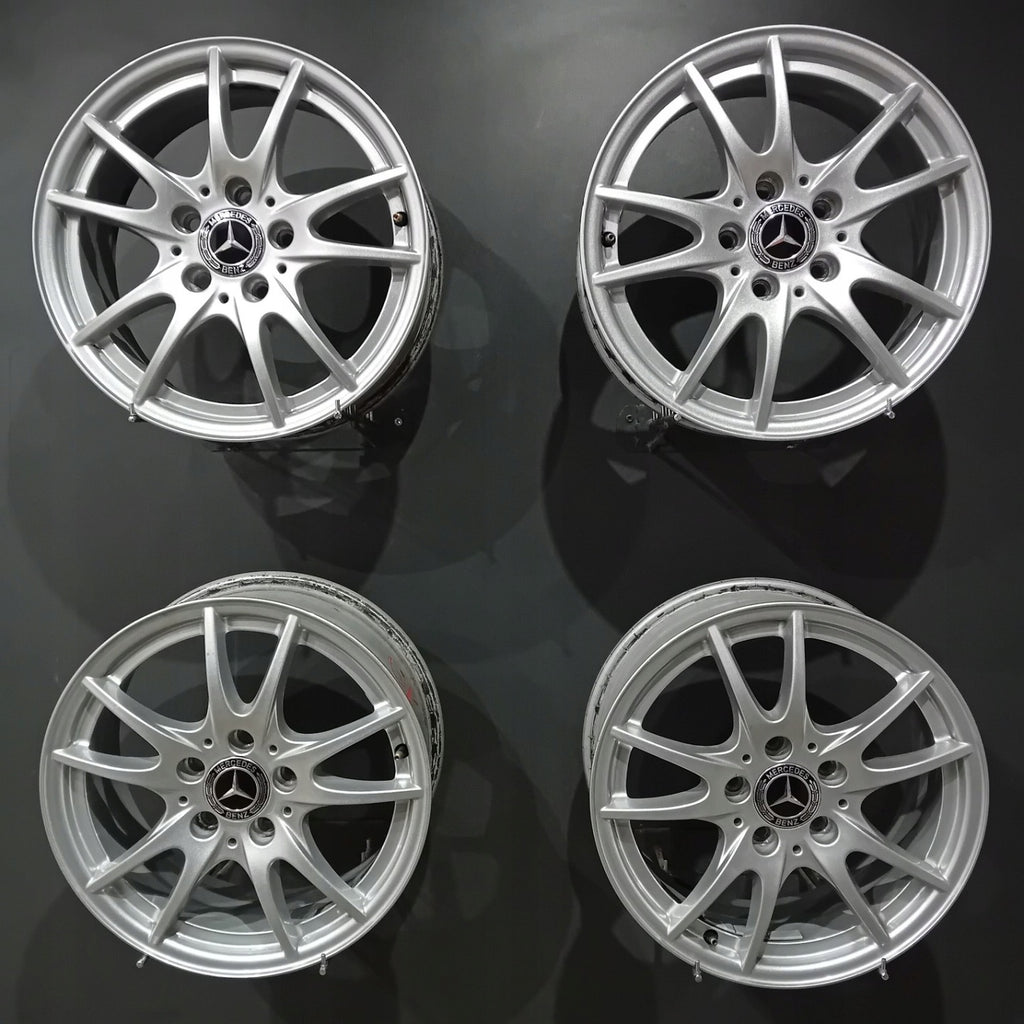 4x Alufelge 16 Zoll 6.5" 5x112 49ET Glanz Silber Mercedes-Benz Rim Wheel FEL2103737768vd