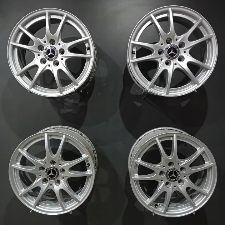 4x Alufelge 16 Zoll 6.5" 5x112 49ET Glanz Silber Mercedes-Benz Rim Wheel FEL2103737768vd