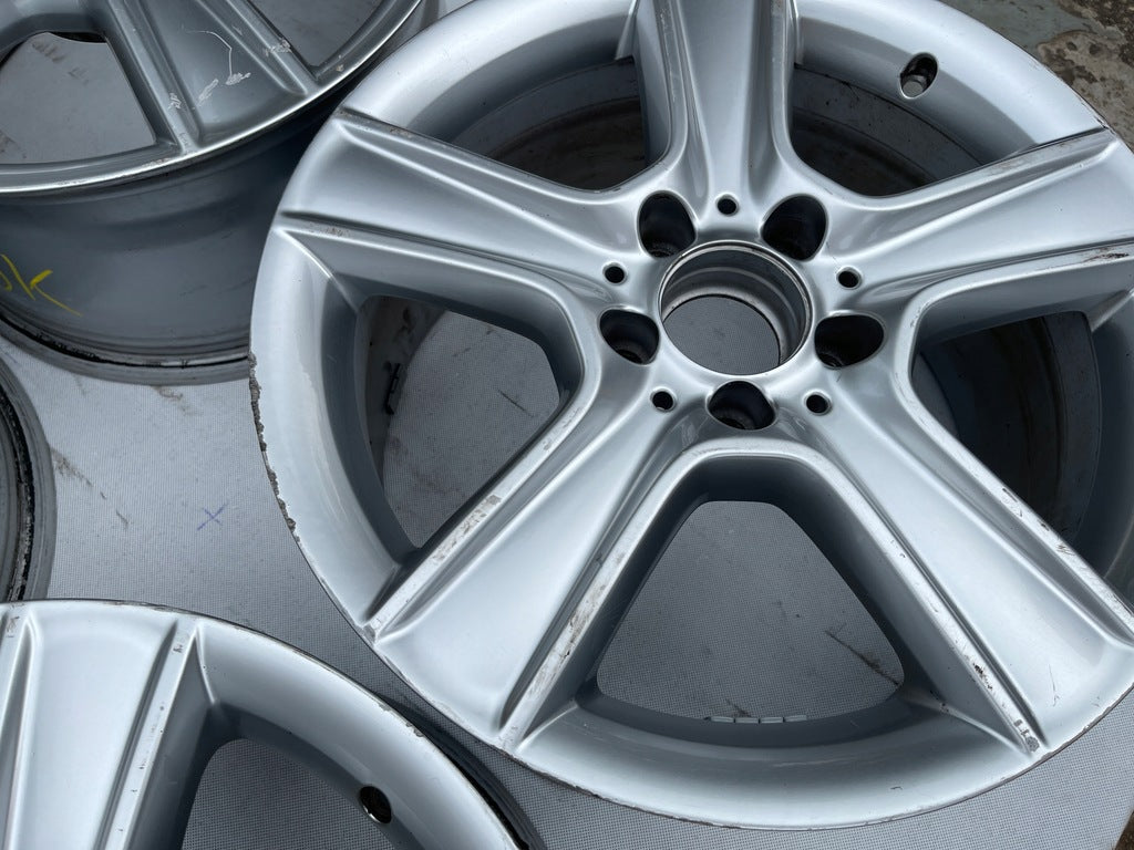 4x Alufelge 17 Zoll 8.5" 5x112 58ET Glanz Silber A2044012802 Mercedes-Benz FEL9062841346jh