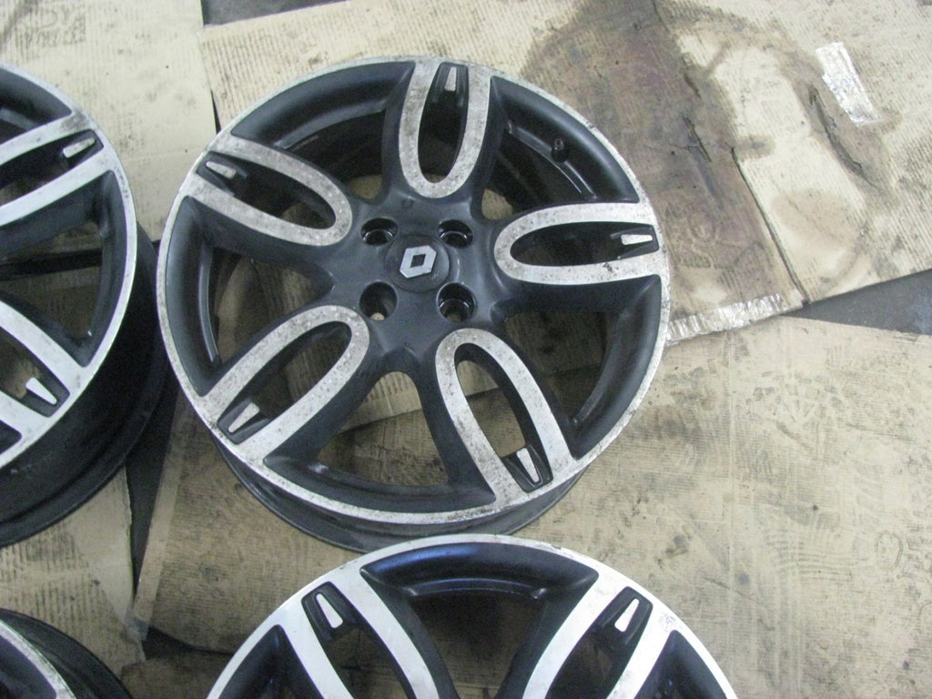 4x Alufelge 17 Zoll 7.0" 4x100 55ET Glanz Schwarz 403000076R Renault Rim Wheel FEL6343381812vf