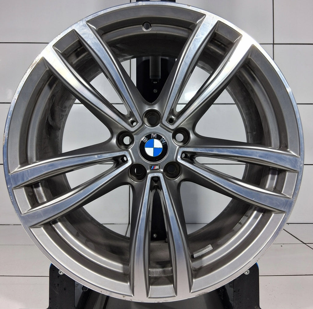 1x Alufelge 19 Zoll 9.5" 5x112 39ET Glanz Grau 7850580 BMW G32 G11 Rim Wheel FEL1332099164pg