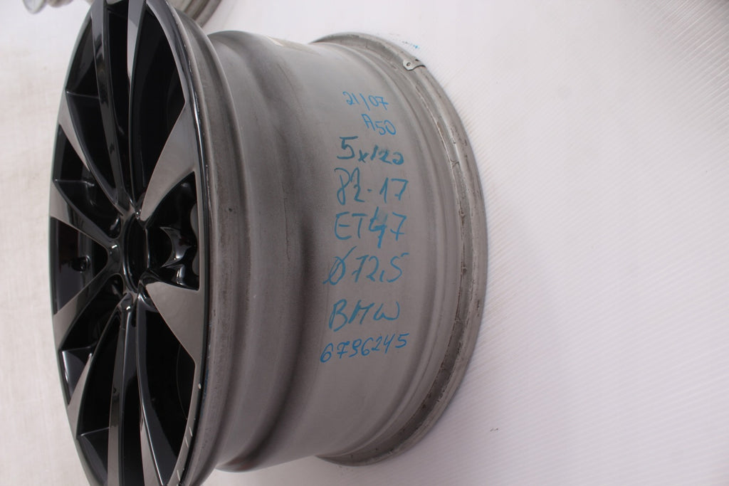 1x Alufelge 17 Zoll 8.5" 5x120 47ET Glanz Silber 6796245 BMW 1 Rim Wheel FEL3315138415yt