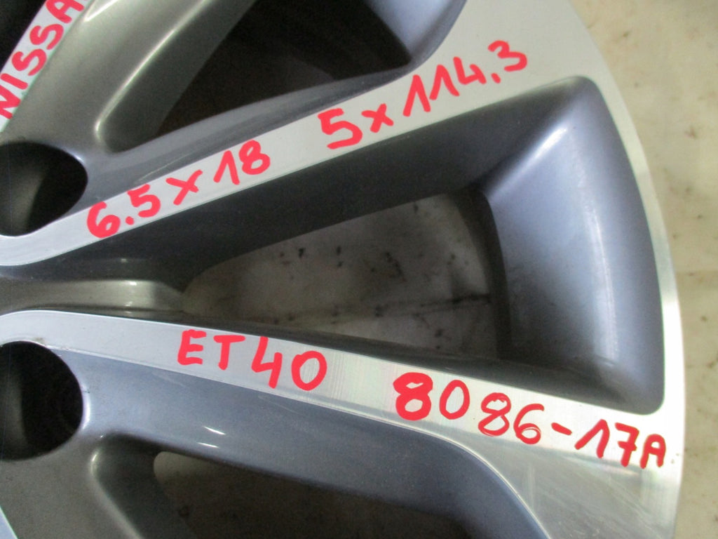 1x Alufelge 18 Zoll 6.5" 5x114.3 Nissan Qashqai Rim Wheel FEL4030953406tq