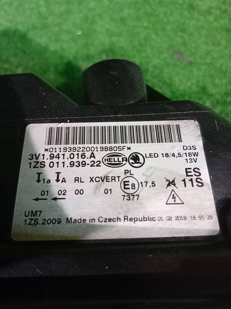 Frontscheinwerfer Skoda Superb III 3V1941016 Xenon Rechts Scheinwerfer Headlight