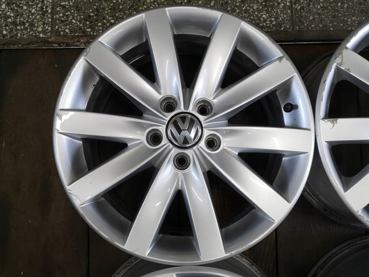 4x Alufelge 17 Zoll 7.0" 5x112 54ET Glanz Silber 5K0601025F VW I Rim Wheel FEL6836662159io
