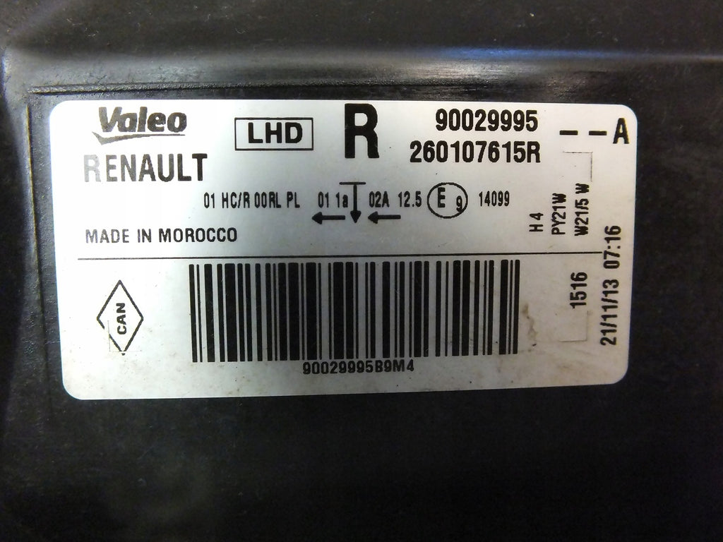 Frontscheinwerfer 90029995 260107615R Rechts Scheinwerfer Headlight SCH6989216312vl