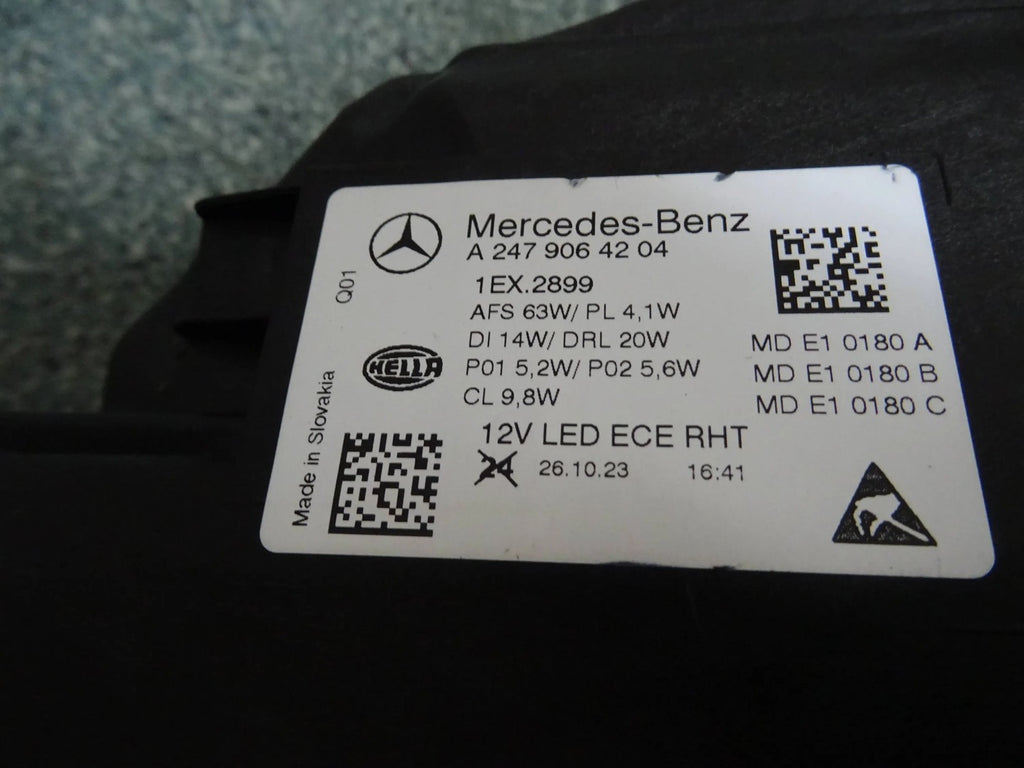 Frontscheinwerfer Mercedes-Benz Gla H247 2479064104 Ein Satz Headlight SCH9839334488xa