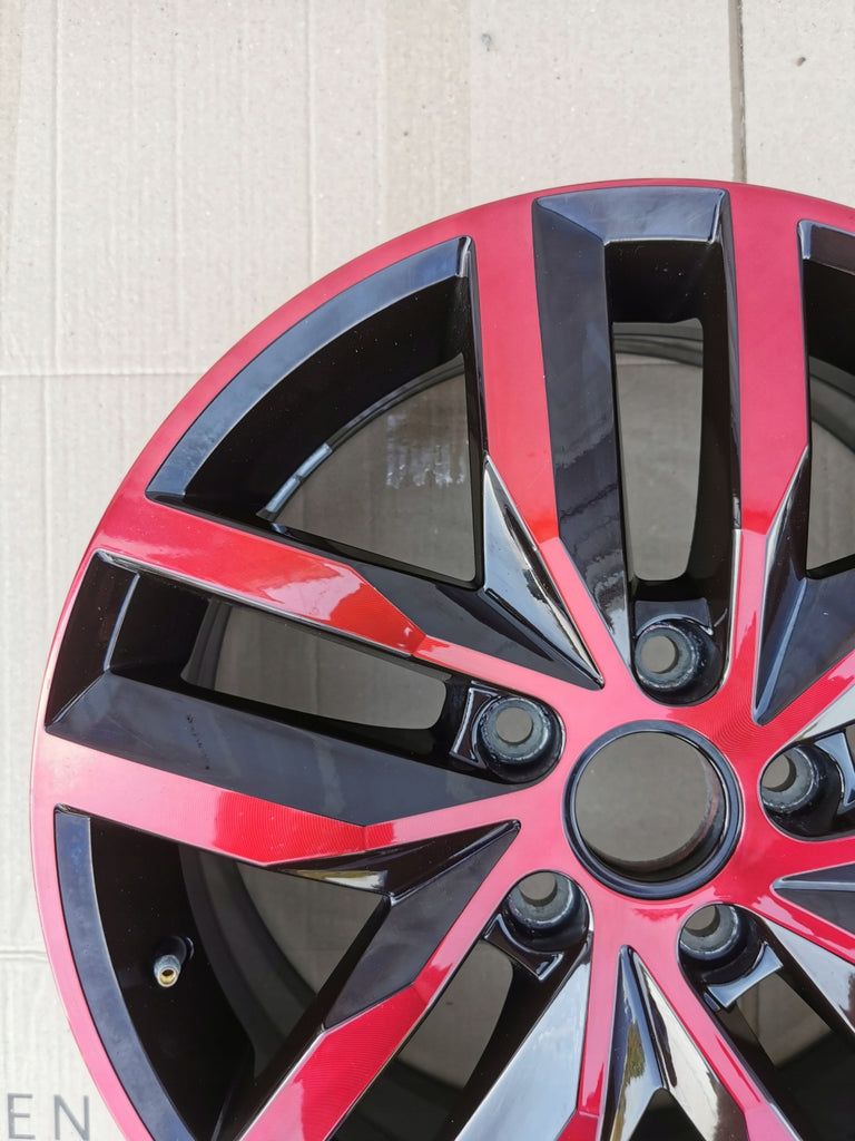 1x Alufelge 17 Zoll 6.0" 5x112 50ET Glanz Schwarz 2K5601025K VW Caddy Rim Wheel FEL4859519371ul