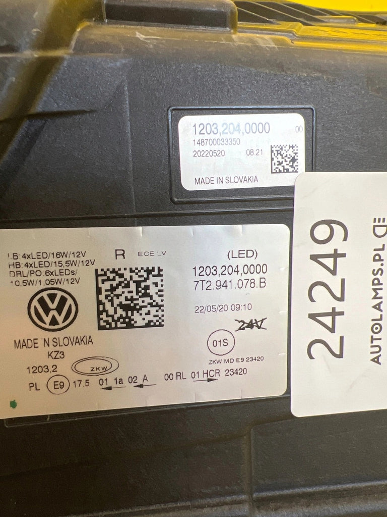 Frontscheinwerfer VW Multivan T7 7T1941078B Full LED Rechts Headlight SCH7611682701yb