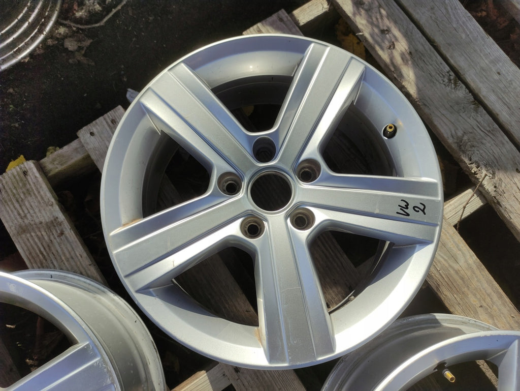 4x Alufelge 16 Zoll 6.5" 5x112 46ET Glanz Silber 5G0601025 VW Golf Vii Rim Wheel FEL2260005906zx