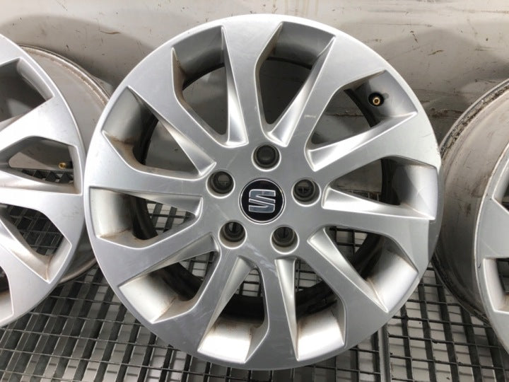 4x Alufelge 16 Zoll 6.5" 5x112 46ET 5F0501025A Seat Leon Rim Wheel FEL3710304025nv