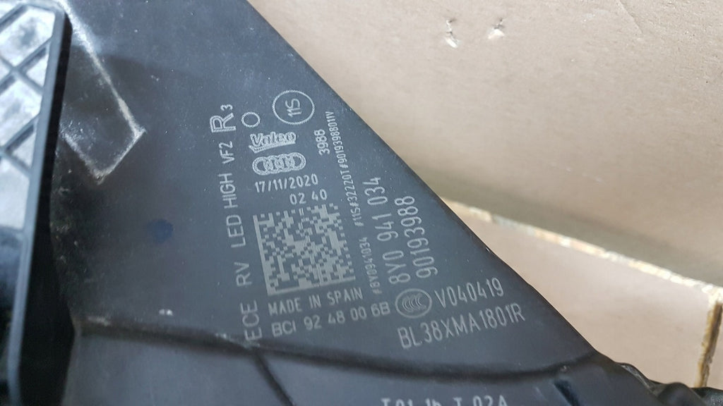 Frontscheinwerfer Audi A3 8Y0941034 Full LED Rechts Scheinwerfer Headlight