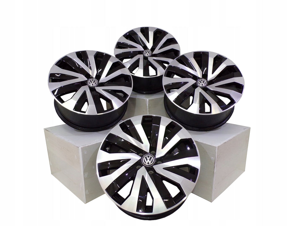 4x Alufelge 18 Zoll 8.0" 5x112 25ET Glanz Schwarz 760601025M Audi Q7 Touareg FEL2572479853fz