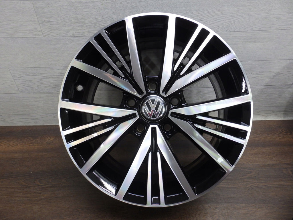 4x Alufelge 16 Zoll 6.5" 5x112 46ET Glanz Schwarz 5G0601025 VW Golf Vii FEL9459933133fo