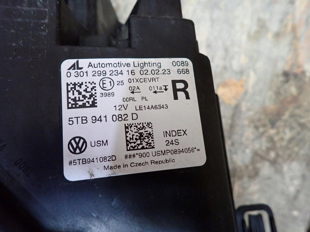 Frontscheinwerfer VW Touran 5TB941082D Full LED Rechts Scheinwerfer Headlight SCH5887654595yd