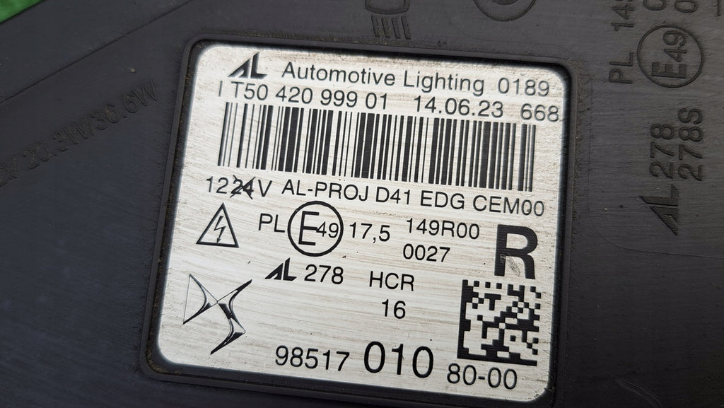 Frontscheinwerfer Citroën Ds4 9851701080-00 Full LED Rechts Headlight SCH7500342466ct