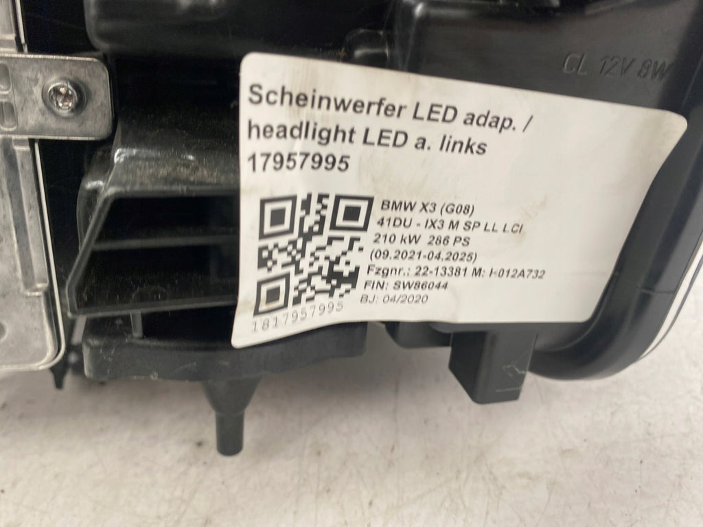 Frontscheinwerfer BMW X3 G01 9491681-05 LED Links Scheinwerfer Headlight SCH1999922749df