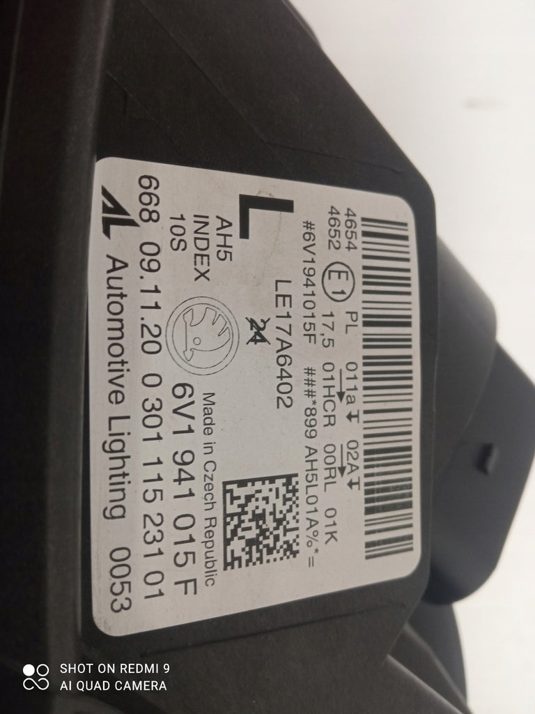 Frontscheinwerfer Skoda Fabia III 6V1941015F Full LED Links Headlight