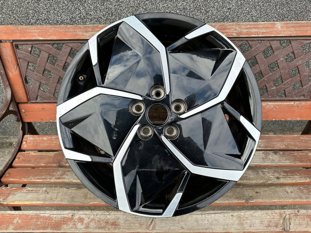 1x Alufelge 19 Zoll 7.5" 5x114.3 49 5ET Glanz Schwarz 52910-G1130 Hyundai Ioniq