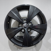 Load image into Gallery viewer, 1x Alufelge 16 Zoll 6.5" 5x112 46ET Glanz Schwarz 5E0601025BE Skoda Rim Wheel FEL4197509271lg