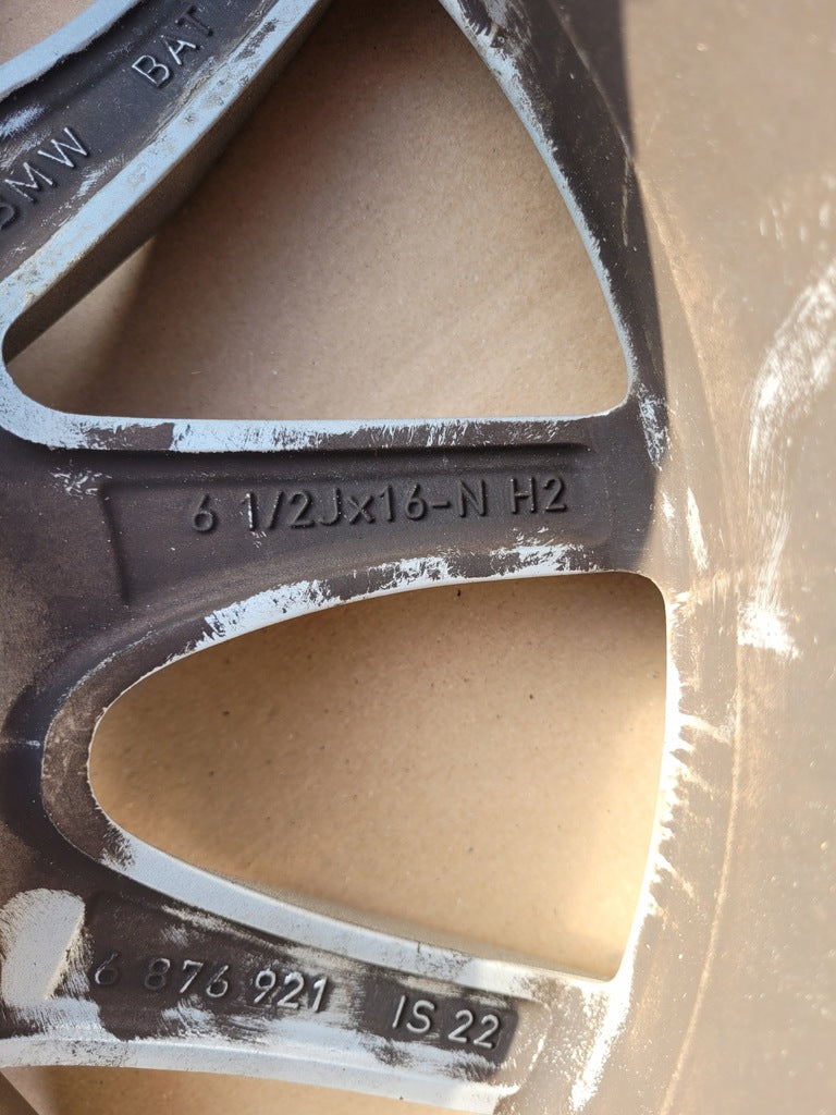 1x Alufelge 16 Zoll 6.5" 5x112 22ET Glanz Silber 6876921 BMW G21 G20 Rim Wheel FEL6885090228yj