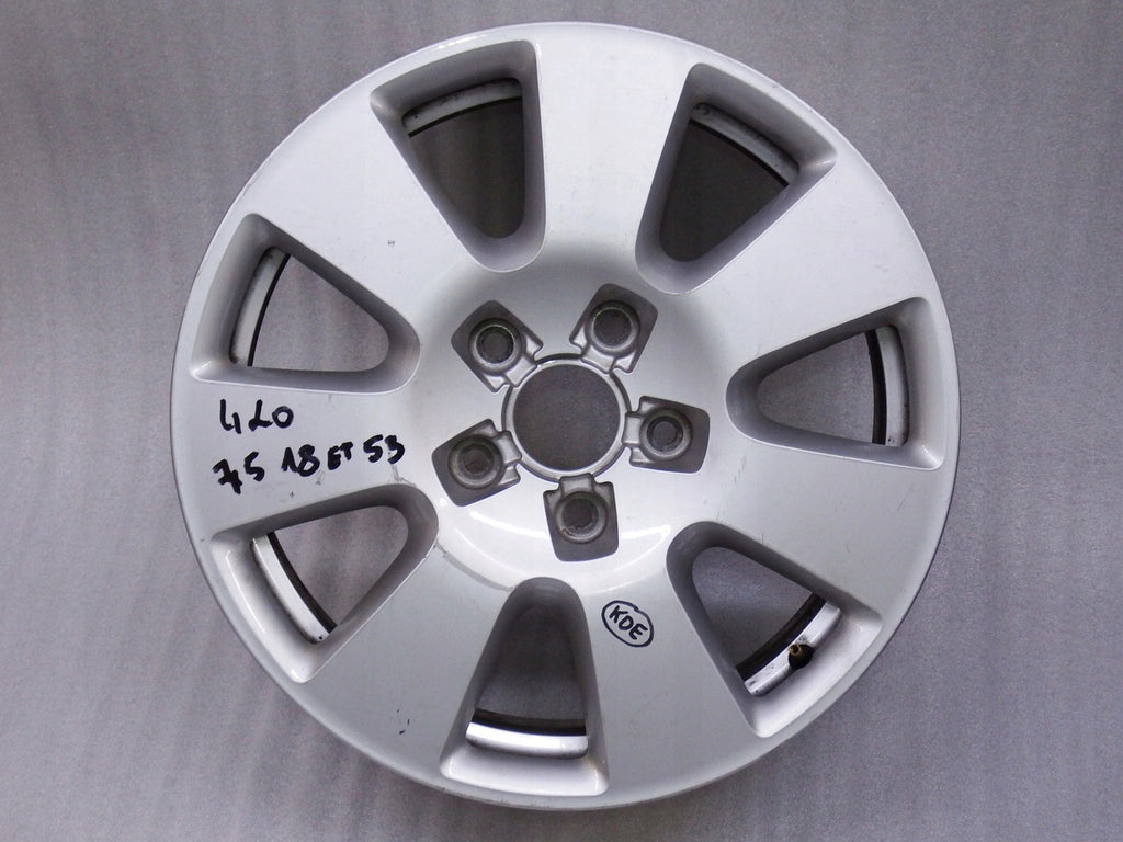 1x Alufelge 18 Zoll 7.5" 5x130 53ET Glanz Silber 4L0601025AF Audi Q7 Rim Wheel