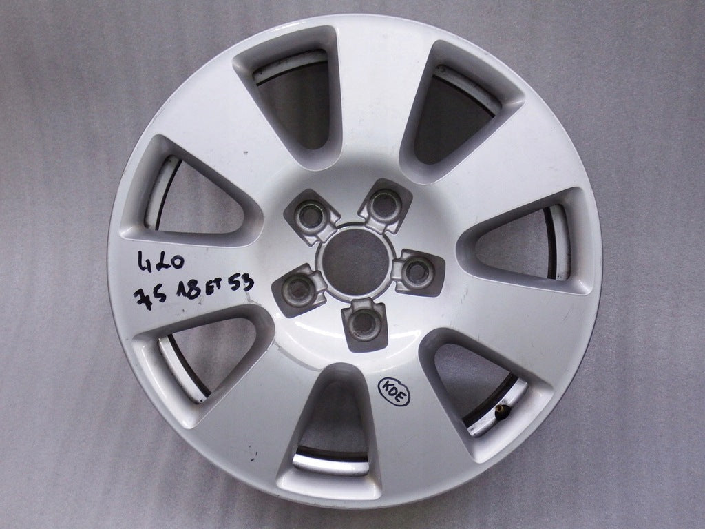 1x Alufelge 18 Zoll 7.5" 5x130 53ET Glanz Silber 4L0601025AF Audi Q7 Rim Wheel FEL7487541423os