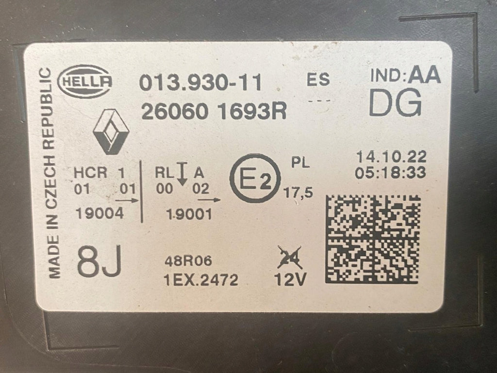 Frontscheinwerfer Renault Captur II 260601693R LED Ein Stück (Rechts oder Links) SCH5713845265cd
