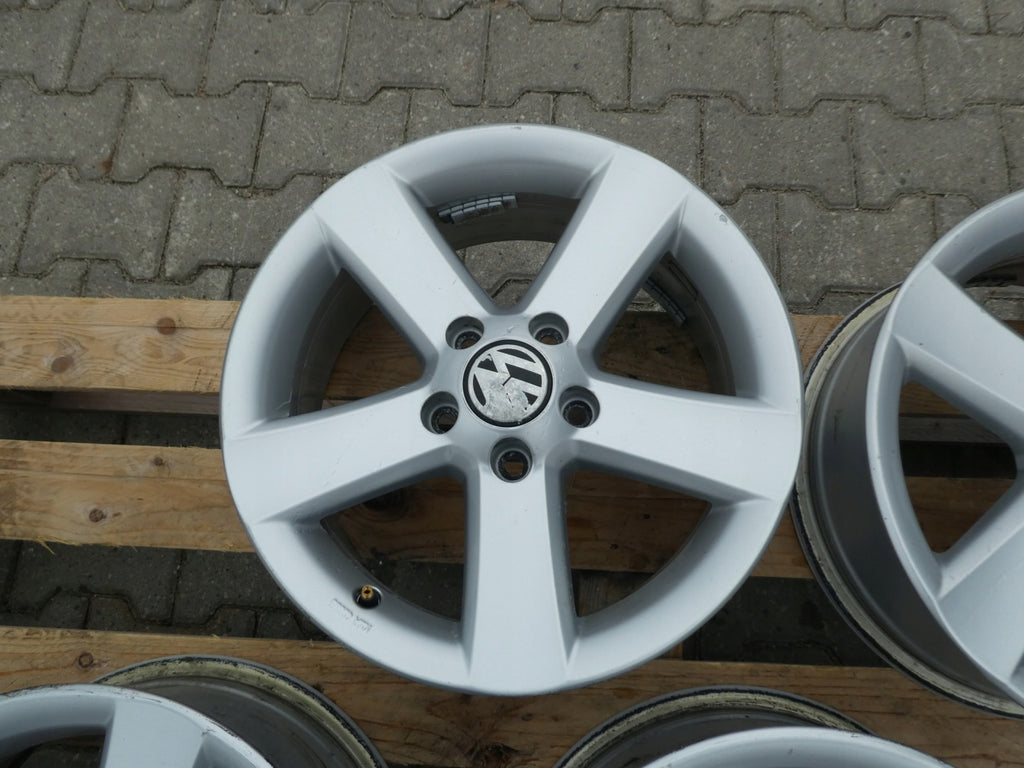 4x Alufelge 16 Zoll 6.5" 5x112 33ET Silber 5N0071466 VW Tiguan Rim Wheel FEL5505070159vv