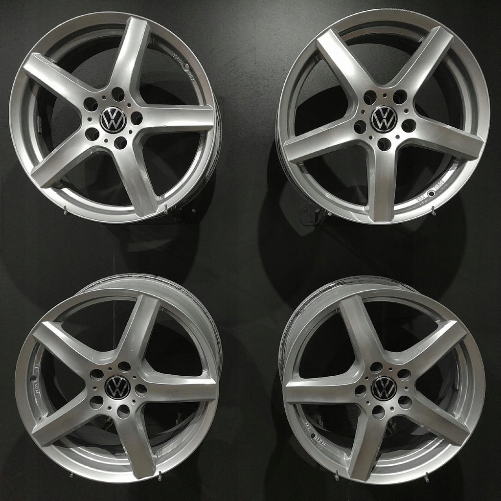4x Alufelge 17 Zoll 7.0" 5x112 43ET Glanz Silber KBA51285 VW Golf VII I Jetta FEL7133067028qp