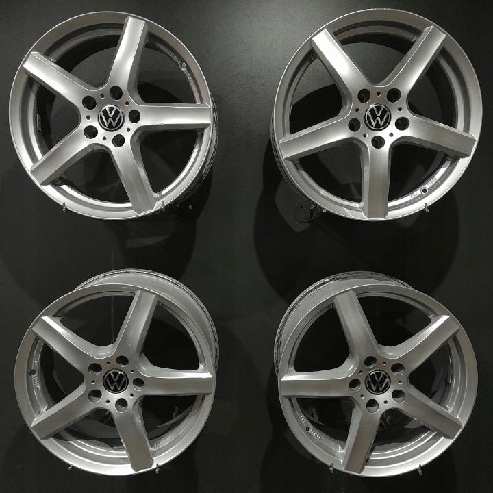 4x Alufelge 17 Zoll 7.0" 5x112 43ET Glanz Silber KBA51285 VW Golf VII I Jetta FEL7133067028qp