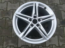 Load image into Gallery viewer, 1x Alufelge 18 Zoll 8.0&quot; 5x112 40ET Glanz Silber 8W0601025 Audi Rim Wheel