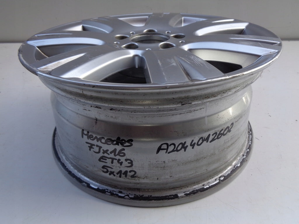 1x Alufelge 16 Zoll 7.0" 5x112 43ET A2044012602 Mercedes-Benz Rim Wheel FEL4750907264vn