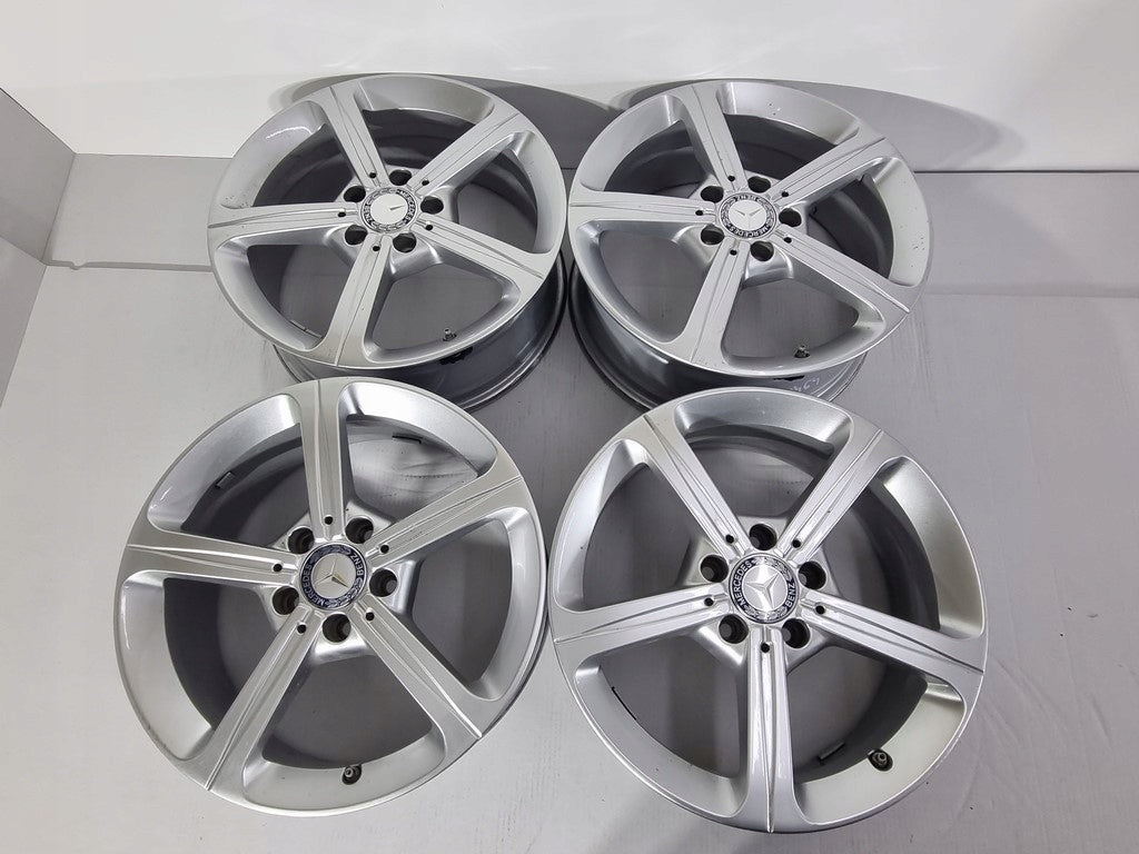 4x Alufelge 17 Zoll 6.5" 5x112 44ET Glanz Silber A1774011200 Mercedes-Benz Cla FEL1381032727wo