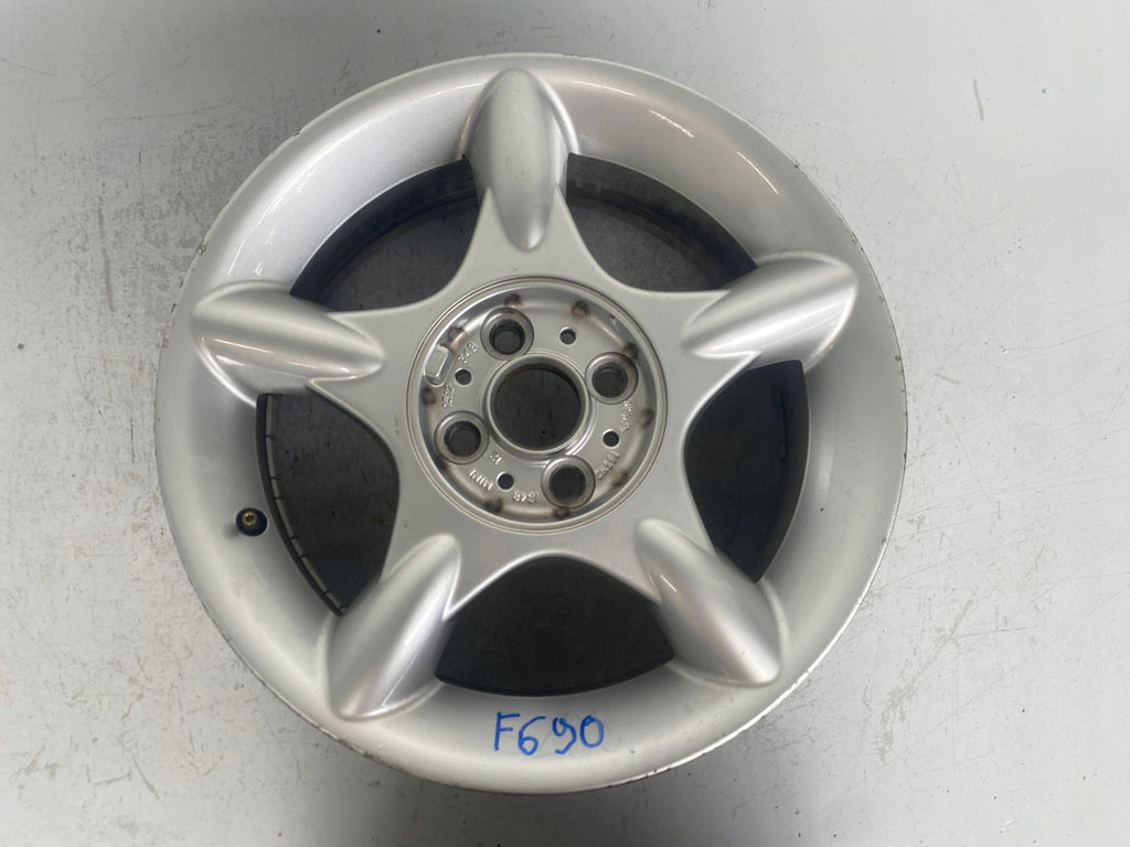 1x Alufelge 16 Zoll 6.5" 4x100 48ET Glanz Silber Mini R50 Rim Wheel FEL2356997270lu