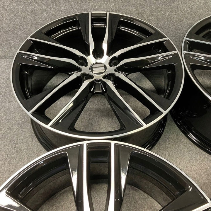 4x Alufelge 19 Zoll 8.0" 5x112 50ET Glanz Schwarz 5F0601025AC Seat Leon FEL1856940530ie