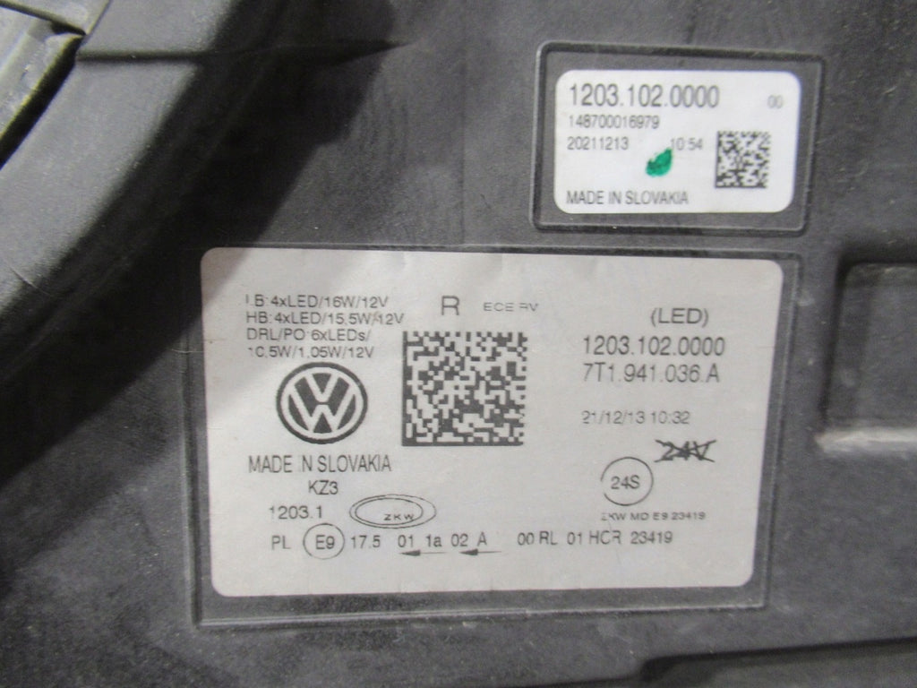 Frontscheinwerfer VW T7 7T1941036A LED Rechts Scheinwerfer Headlight