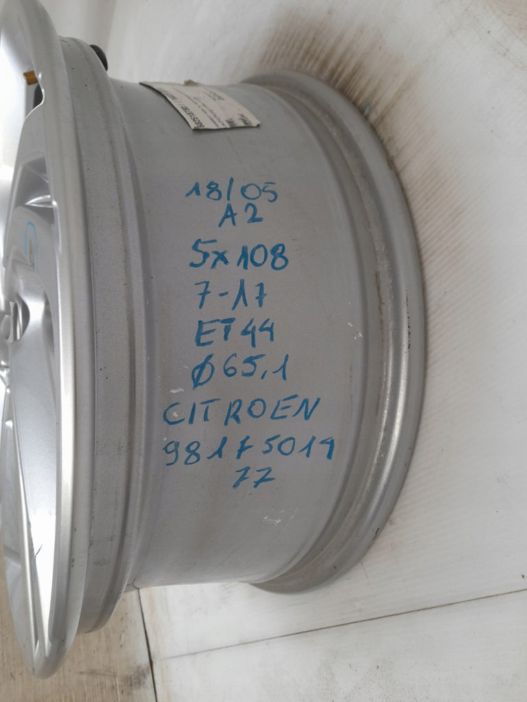 1x Alufelge 17 Zoll 7.0" 5x108 44ET 9817501477 Citroën Rim Wheel FEL1075893142vw