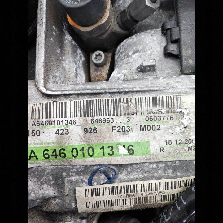 Motor Mercedes-Benz W203 646963 646962 2.2 CDI 257TKm 2003 Diesel Komplett MOT7553899653su