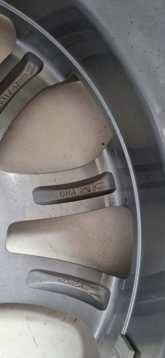 1x Alufelge 17 Zoll 7.0" 5x114.3 47ET Glanz Grau 1KR7A Nissan I 1 Rim Wheel FEL3851107571kl