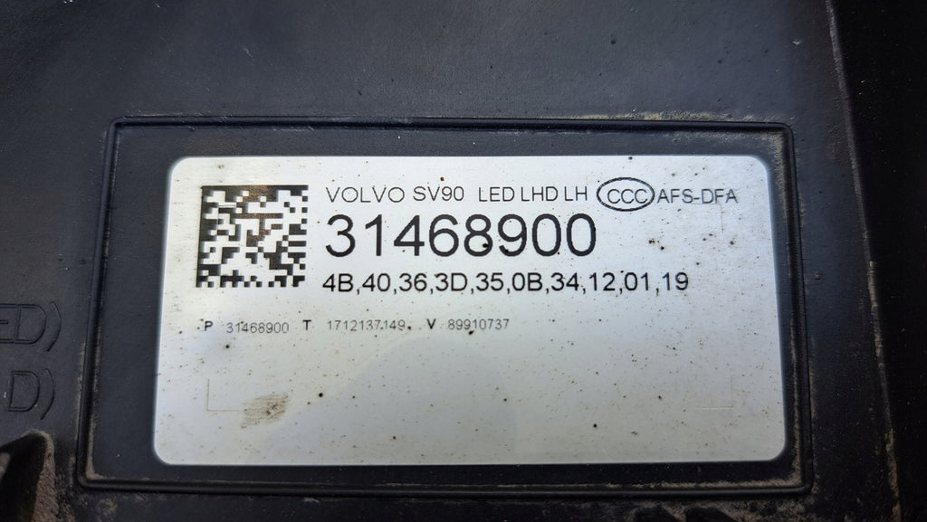 Frontscheinwerfer Volvo S90 V90 31468900 LED Links Scheinwerfer Headlight SCH4386731348ix