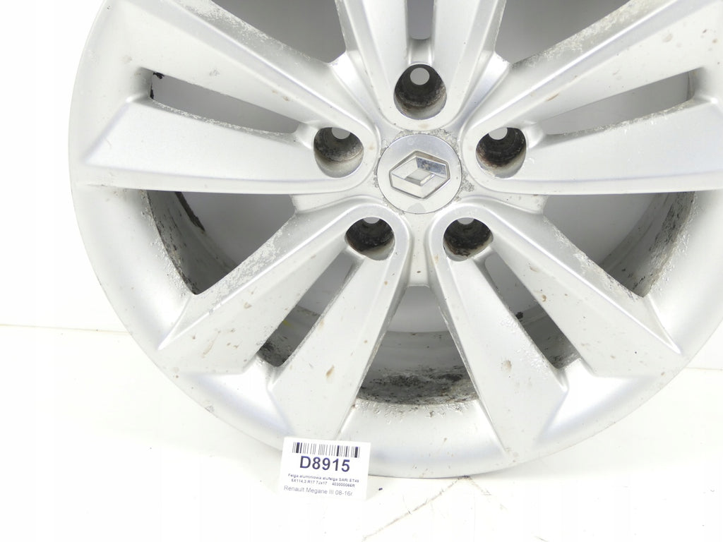 1x Alufelge 17 Zoll 7.0" 5x114.3 49ET 403000066R Renault Megane III 1 Scenic FEL7484870426oi