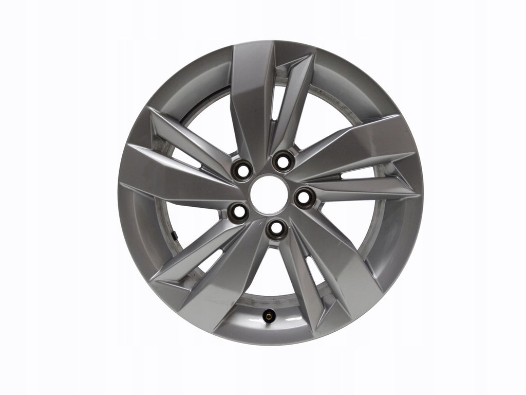 1x Alufelge 15 Zoll 5.5" 5x100 40ET Glanz Silber 2G0601025 VW Polo Rim Wheel