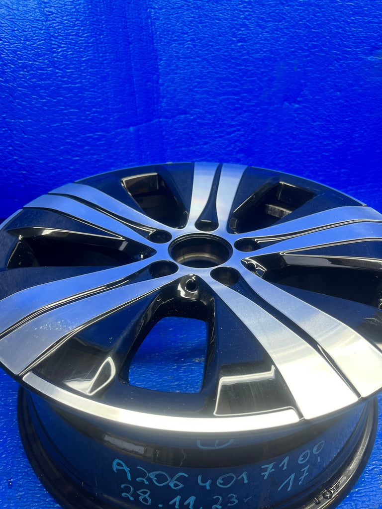 1x Alufelge 17 Zoll 7.0" 5x112 44ET Glanz Schwarz A2064017100 Mercedes-Benz W206